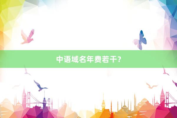 中语域名年费若干？